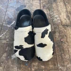 Sanita Cow Print Clogs